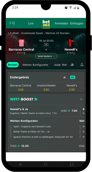 Beispiel Bet365 Wett Boost