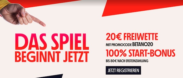 Betano Willkommenspaket mit Freebet und Einzahlungsbonus