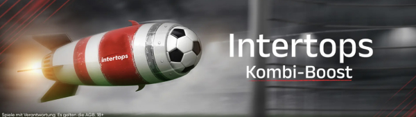 Schließe bei Intertops eine Kombiwette ab und erhalte einen Boost, wenn deine Tipps richtig sind.