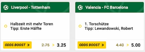 Odds Boost von Interwetten