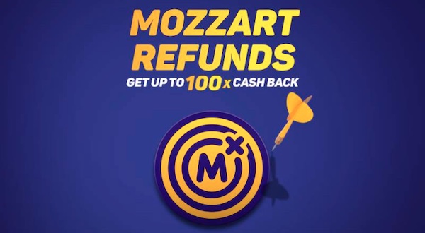 Bis zu 100-fachen Cashback bei Mozzart Refunds!