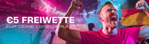 5€ Gratiswette für deine Verifizierung bei VBET!
