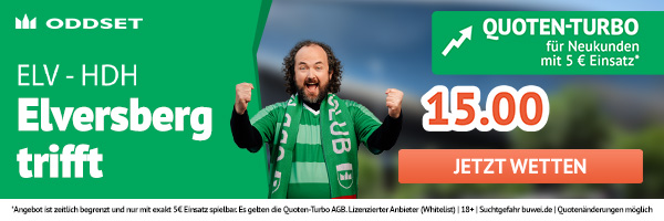 Quote 15 bei Oddset auf Elversberg trifft gegen Heidenheim