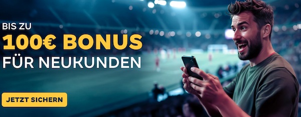 Neu bei Merkur Bets - 100% bis 100€ auf die erste Einzahlung